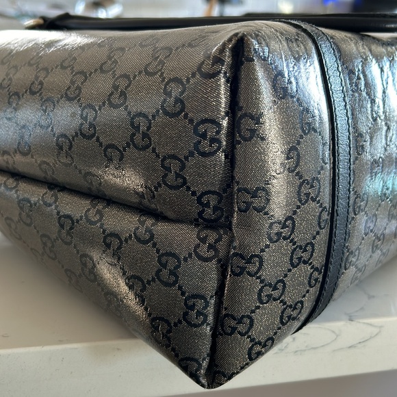 GUCCI GG crystal canvas 213048 EUC 🩶🖤Metallic - Picture 16 of 17